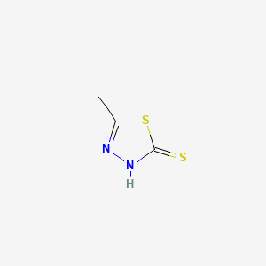 Chemical structure of 2-Mercapto-5-methyl-1,3,4-thiadiazole