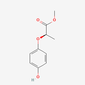 Chemical structure of Methyl (R)-2-(4-hydroxyphenoxy)propionate