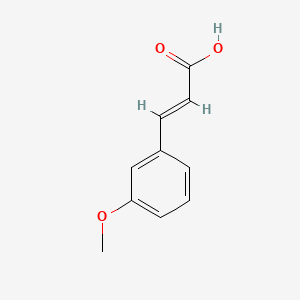 Chemical structure of 3-Methoxycinnamic acid