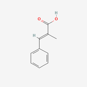 Chemical structure of α-Methylcinnamic acid