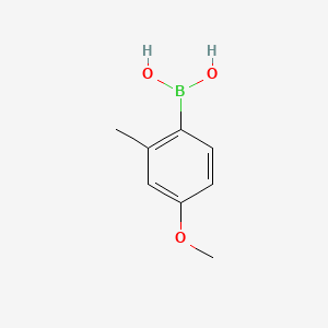 Chemical structure of 4-Methoxy-2-methylphenylboronic acid