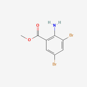 Chemical structure of Methyl 2-amino-3,5-dibromobenzoate