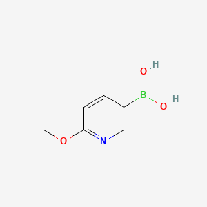 Chemical structure of 6-Methoxy-3-pyridinylboronic acid