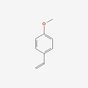 Chemical structure of 4-Methoxystyrene