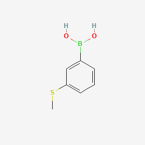 Chemical structure of 3-(Methylthio)phenylboronic acid