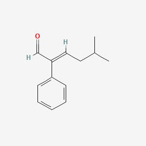 Chemical structure of 5-Methyl-2-phenyl-2-hexenal