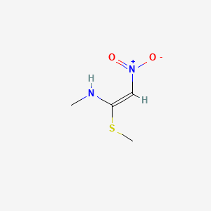 Chemical structure of 1-Methylthio-1-methylamino-2-nitroethylene