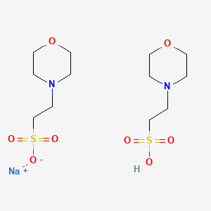 Chemical structure of MES hemisodium salt