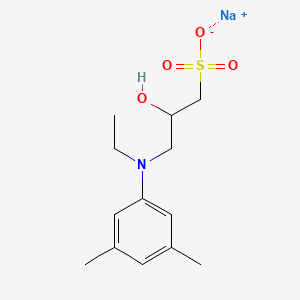 Chemical structure of N-Ethyl-N-(2-hydroxy-3-sulfopropyl)-3,5- dimethylaniline sodium salt monohydrate