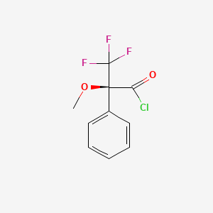 Chemical structure of (S)-(+)-α-Methoxy-α-trifluoromethylphenylacetyl chloride