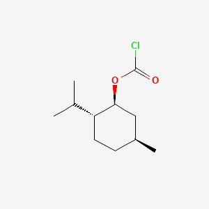 Chemical structure of (1S)-(+)-Menthyl chloroformate