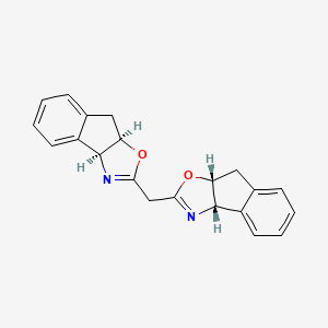 Chemical structure of (3aS,3′aS,8aR,8′aR)-2,2′-Methylenebis[3a,8a-dihydro-8H-indeno[1,2-d]oxazole]