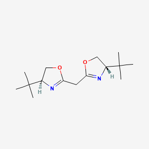 Chemical structure of 2,2′-Methylenebis[(4S)-4-tert-butyl-2-oxazoline]