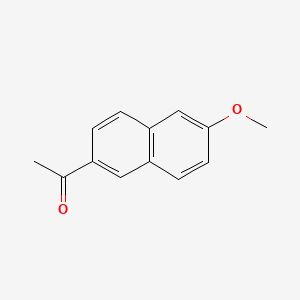 Chemical structure of 6'-Methoxy-2'-acetonaphthone