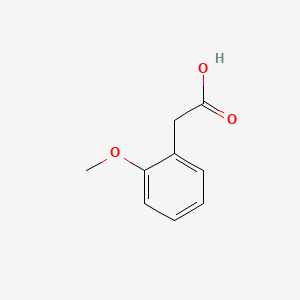 Chemical structure of 2-Methoxyphenylacetic acid