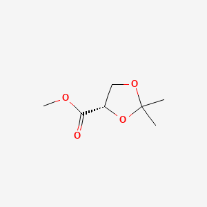 Chemical structure of Methyl (4S)-2,2-dimethyl-1,3-dioxolane-4-carboxylate