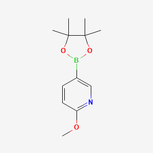 Chemical structure of 2-Methoxypyridine-5-boronic acid pinacol ester