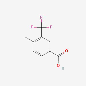 Chemical structure of 4-Methyl-3-(trifluoromethyl)benzoic acid