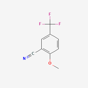 Chemical structure of 2-Methoxy-5-(trifluoromethyl)benzonitrile