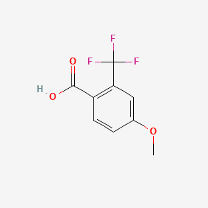 Chemical structure of 4-Methoxy-2-(trifluoromethyl)benzoic acid