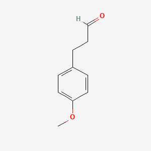 Chemical structure of 3-(4-Methoxyphenyl)propanal