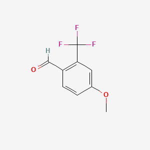 Chemical structure of 4-Methoxy-2-(trifluoromethyl)benzaldehyde