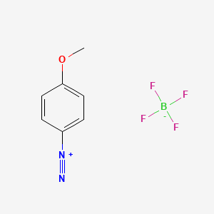 Chemical structure of 4-Methoxybenzenediazonium tetrafluoroborate