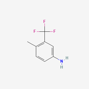 Chemical structure of 4-Methyl-3-(trifluoromethyl)aniline