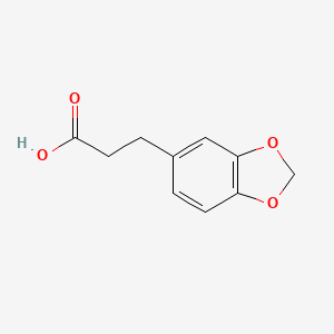 Chemical structure of 3-(Benzodioxol-5-yl)propionic acid