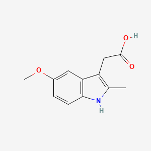 Chemical structure of 5-Methoxy-2-methyl-3-indoleacetic acid