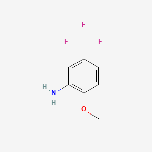 Chemical structure of 2-Methoxy-5-(trifluoromethyl)aniline
