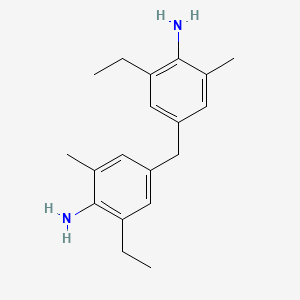 Chemical structure of 4,4’-Methylene-bis(2-methyl-6-ethylaniline)