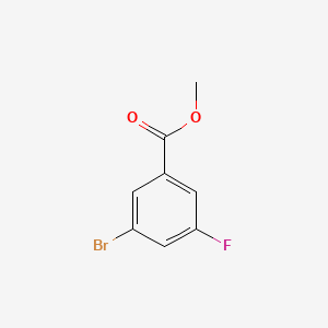 Chemical structure of methyl3-bromo-5-fluorobenzoate