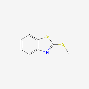 Chemical structure of 2-(Methylthio)benzothiazole