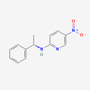 Chemical structure of (S)-(-)-2-(α-Methylbenzylamino)-5-nitropyridine