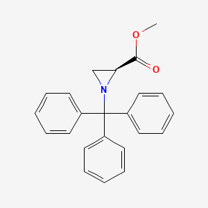 Chemical structure of Methyl (S)-N-Tritylaziridine-2-carboxylate