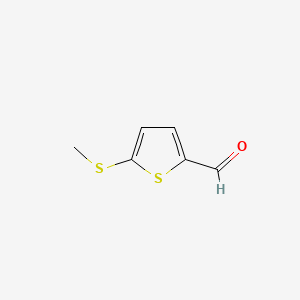Chemical structure of 5-(Methylthio)thiophene-2-carboxaldehyde