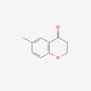 Chemical structure of 6-methyl-4-chromanone