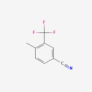 Chemical structure of 4-Methyl-3-(trifluoromethyl)benzonitrile