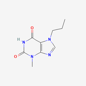 Chemical structure of 3-Methyl-7-propylxanthine