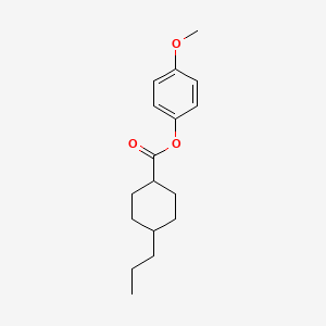 Chemical structure of 4-Methoxyphenyl 4-n-propylcyclohexanecarboxylate