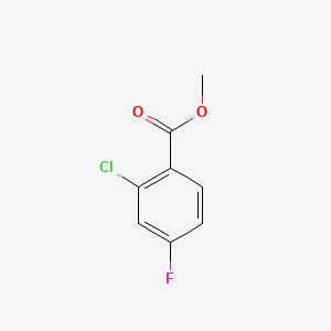 Chemical structure of Methyl 2-chloro-4-fluorobenzoate