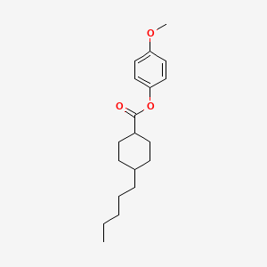Chemical structure of 4-Methoxyphenyl trans-4-n-pentylcyclohexanecarboxylate