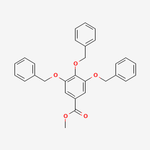 Chemical structure of 3,4,5-Tris(benzyloxy)benzoic Acid Methyl Ester