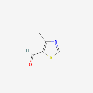 Chemical structure of 4-methylthiazole-5-carbaldehyde