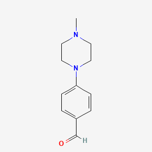 Chemical structure of 4-(4-methylpiperazino)benzaldehyde