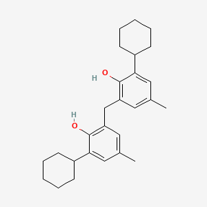 Chemical structure of 2,2’-methylenebis[6-cyclohexyl-p-cresol]