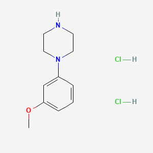 Chemical structure of 1-(3-Methoxyphenyl)piperazine dihydrochloride