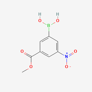 Chemical structure of 3-Methoxycarbonyl-5-nitrobenzeneboronic acid