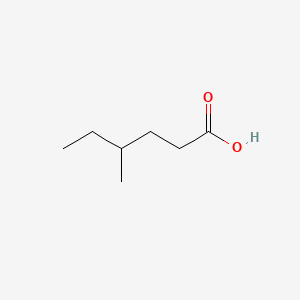 Chemical structure of 4-Methylhexanoic acid